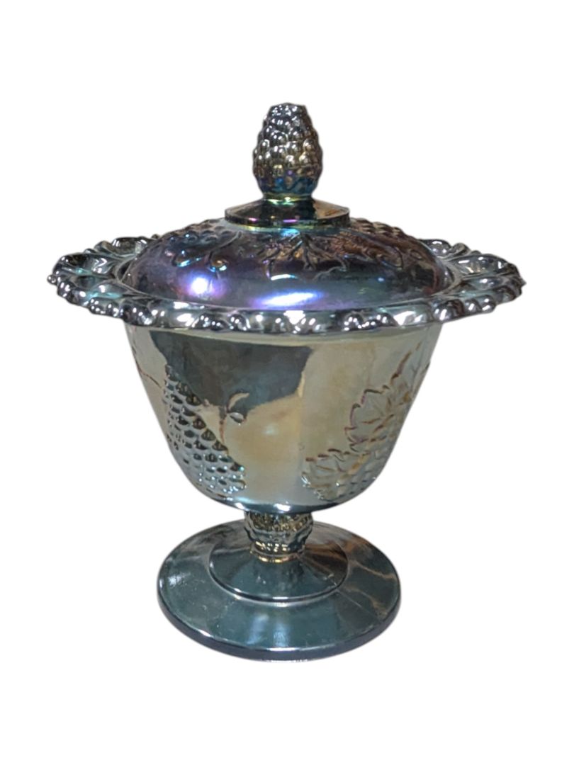 Vintage Indiana Carnival Class Blue Wedding Bowl