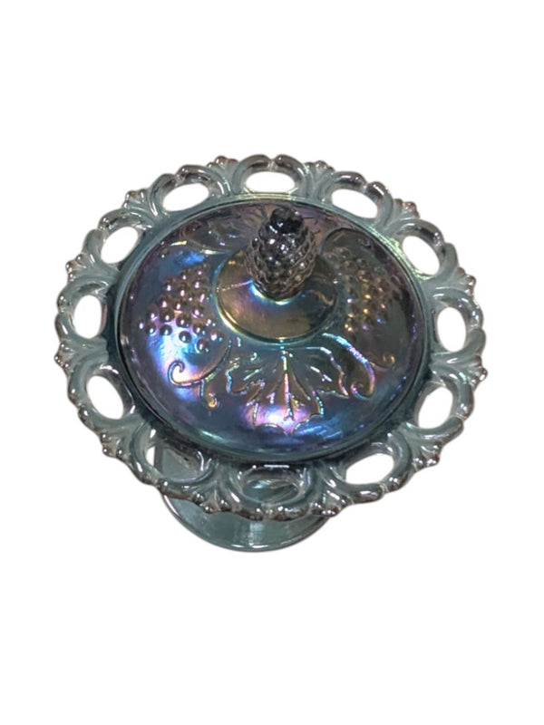 Vintage Indiana Carnival Class Blue Wedding Bowl