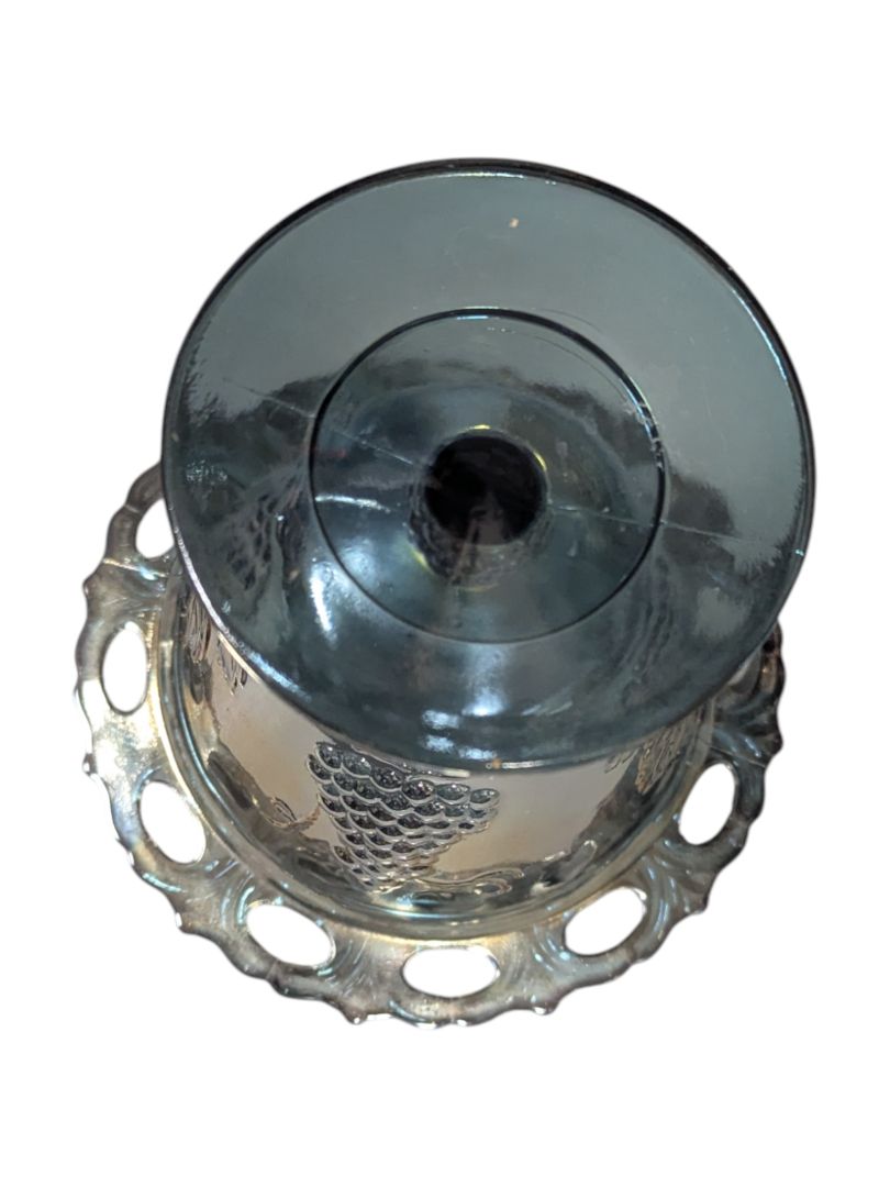 Vintage Indiana Carnival Class Blue Wedding Bowl