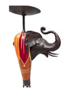 Pair of African Elephant Metal Candle Holder