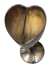Elegance Sliver Plated Interlocking Heart Goblets