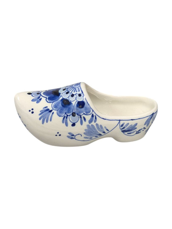 Vintage Hand-Painted Blue White Porcelain Clog