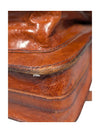 Vintage 70s Handmade Crossbody Leather Satchel Handbag