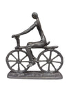Vintage Welded Metal Bicyclist Sculpture