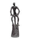 Vintage Welded Metal Bicyclist Sculpture