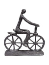 Vintage Welded Metal Bicyclist Sculpture