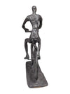 Vintage Welded Metal Bicyclist Sculpture