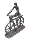 Vintage Welded Metal Bicyclist Sculpture