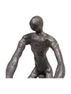 Vintage Welded Metal Bicyclist Sculpture