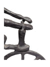 Vintage Welded Metal Bicyclist Sculpture