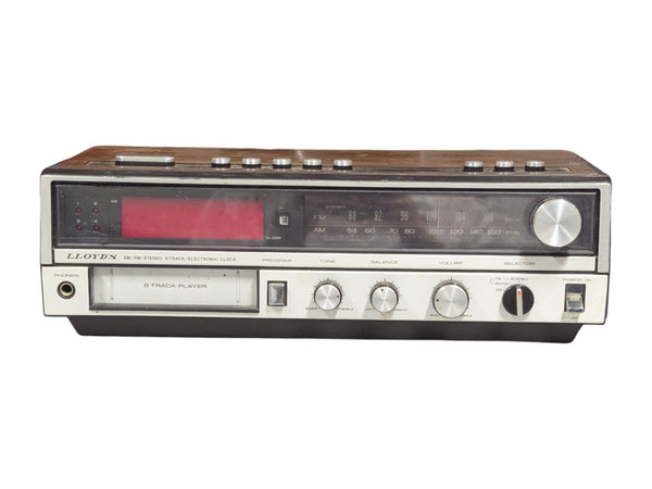 Working JC Penney 8-Track Stereo Clock AM/FM Radio w/ 3 boxes of 8-Track Tapes