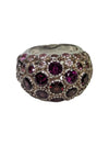Garnet and Silver Ring Size 7 w/ COA