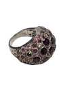 Garnet and Silver Ring Size 7 w/ COA