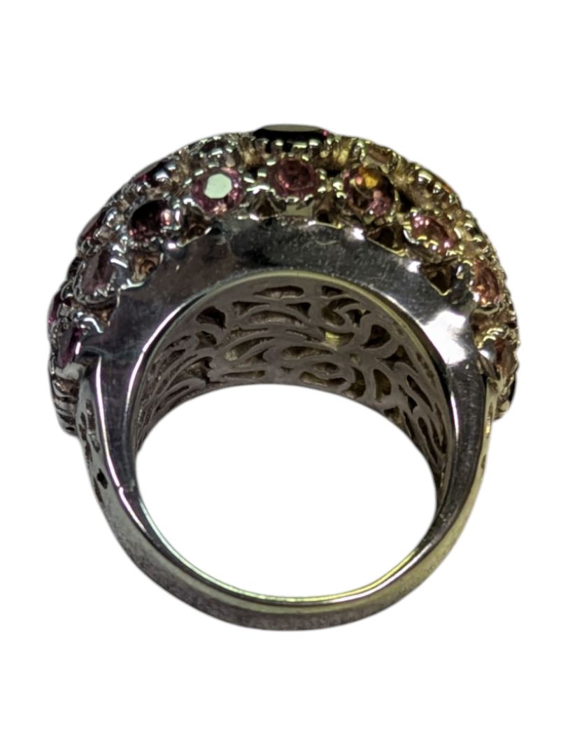 Garnet and Silver Ring Size 7 w/ COA
