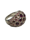 Garnet and Silver Ring Size 7 w/ COA