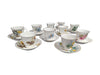 Set of 10 Bluebird Floral Cups and Saucers Vintage