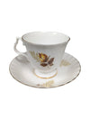Set of 10 Bluebird Floral Cups and Saucers Vintage