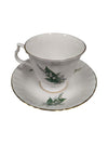Set of 10 Bluebird Floral Cups and Saucers Vintage