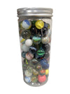 4 Jars of Vintage Glass Marble Collection
