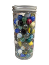 4 Jars of Vintage Glass Marble Collection