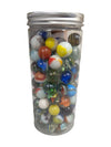 4 Jars of Vintage Glass Marble Collection