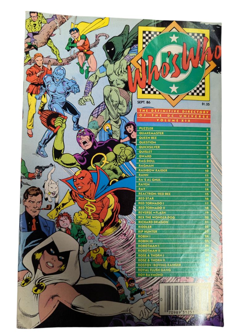 Set of 4 Who's Who 1986 Comic