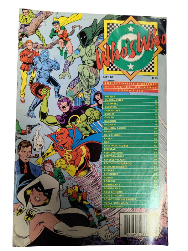 Set of 4 Who's Who 1986 Comic