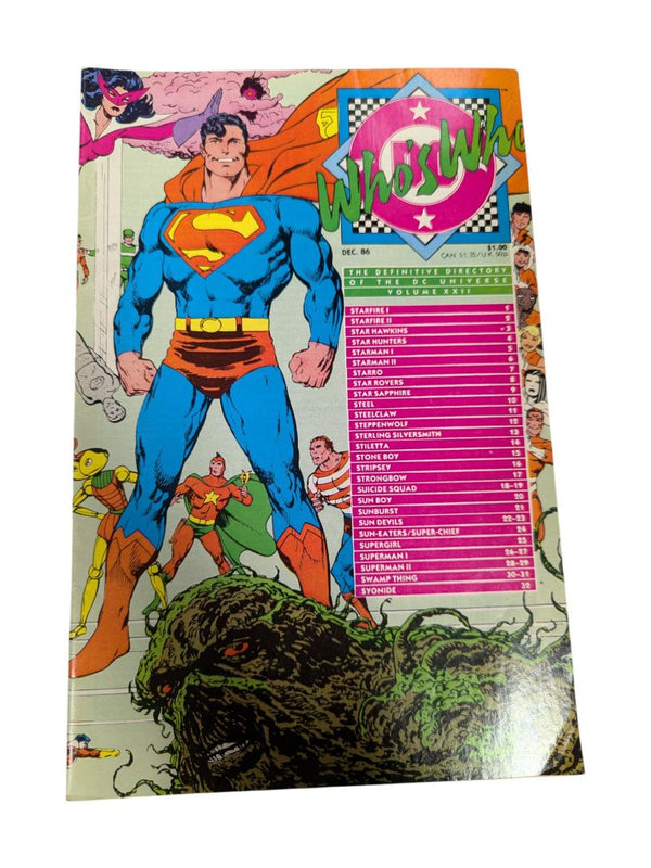 Set of 4 Who's Who 1986 Comic