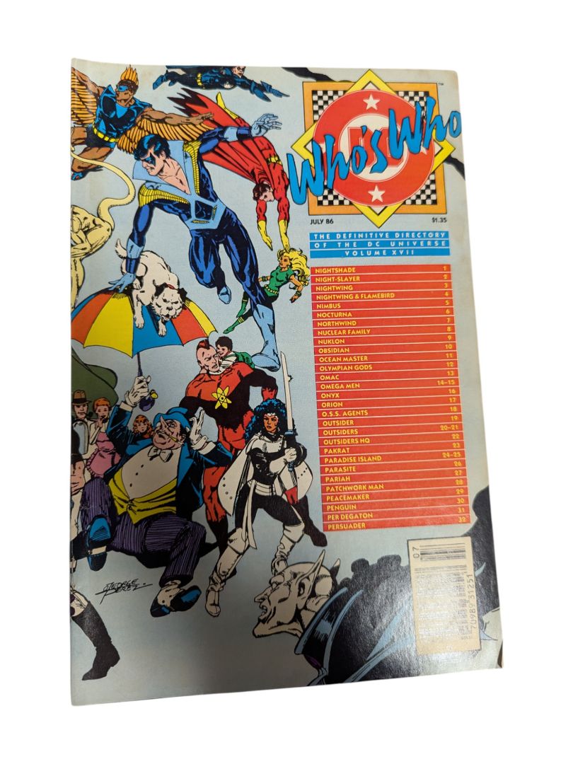 Set of 4 Who's Who 1986 Comic