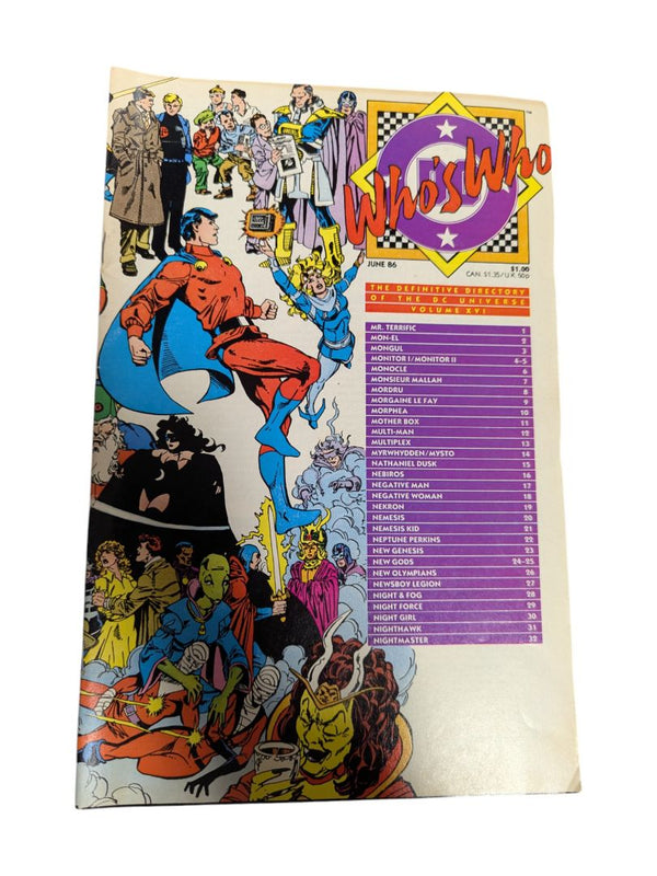 Set of 4 Who's Who 1986 Comic