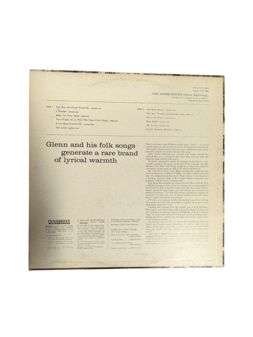 Glenn Yarbrough One More Round LP