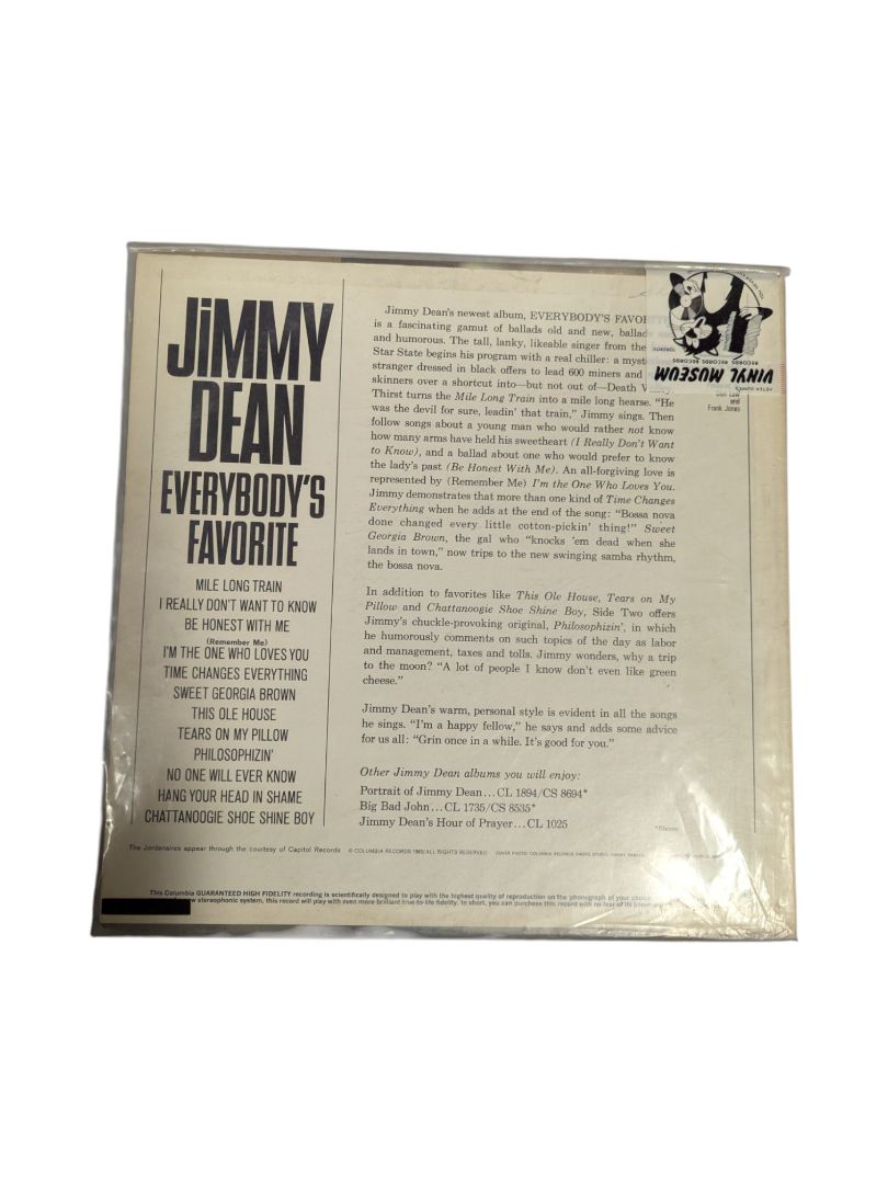 Jimmy Dean Everybody’s Favorites LP