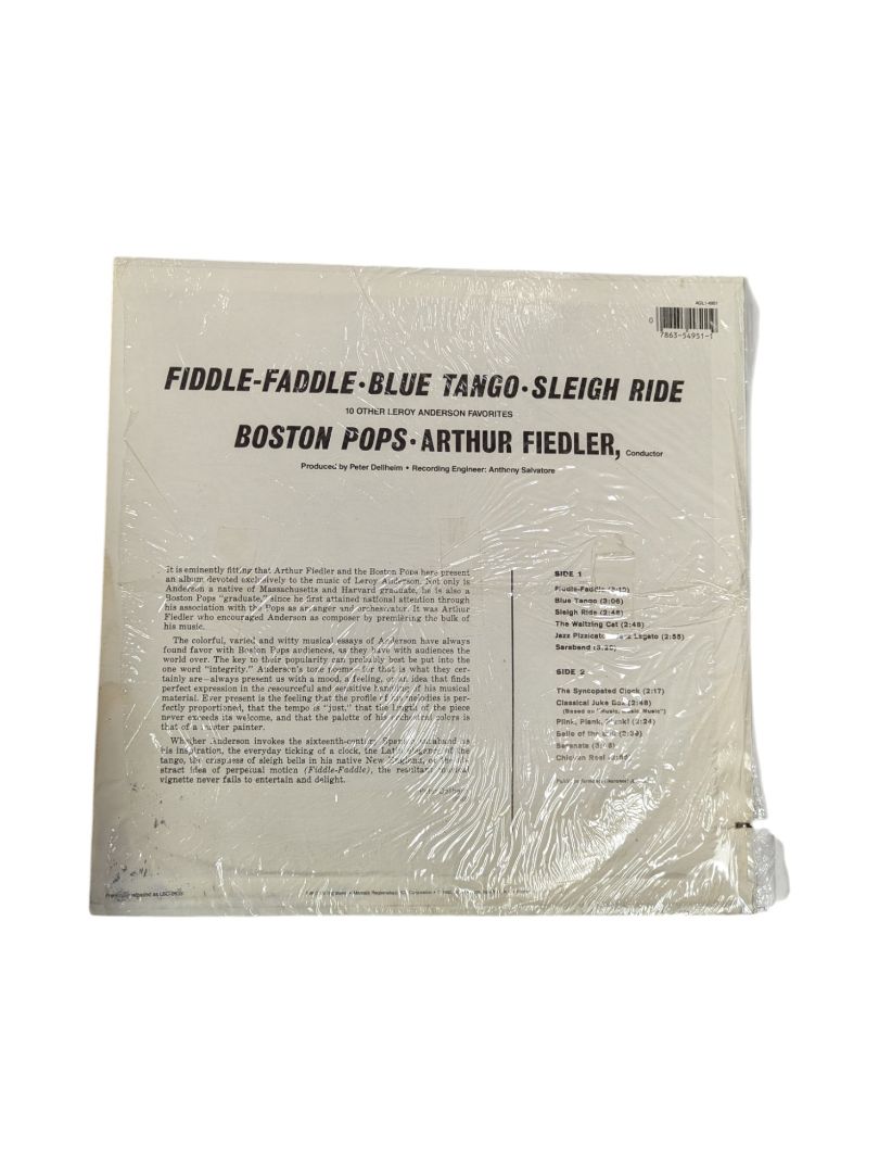 Boston Pops / Arthur Fiedler – Fiddle-Faddle, Blue Tango, Sleigh Ride & Other Leroy Anderson Favorites LP