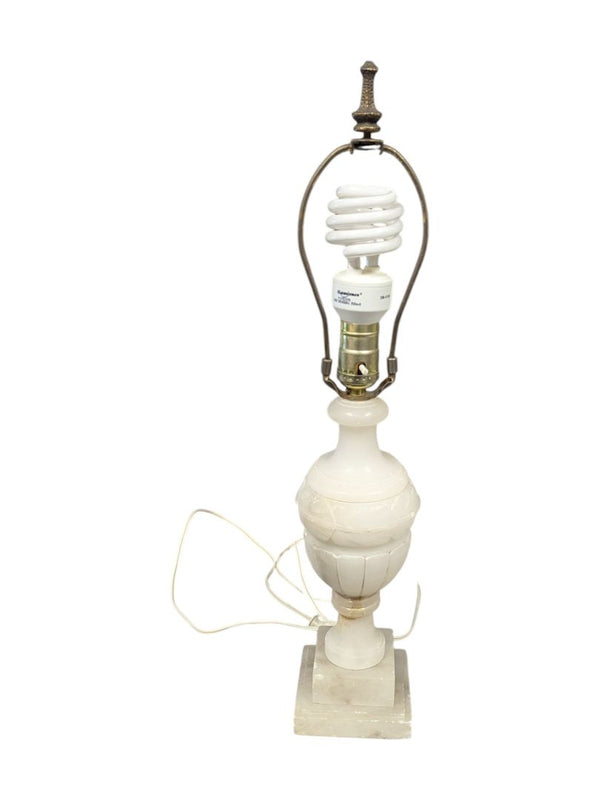 Vintage 23" Carved Marble Classic Style Table Lamp