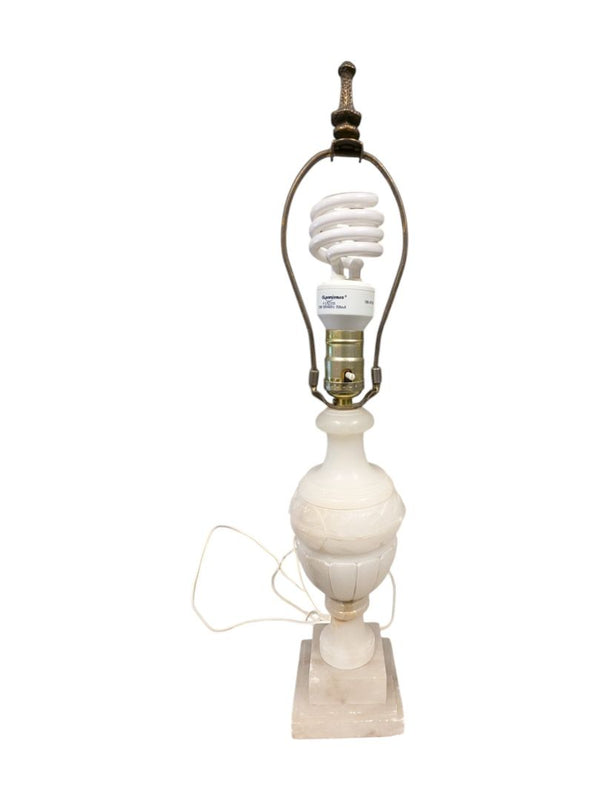 Vintage 23" Carved Marble Classic Style Table Lamp