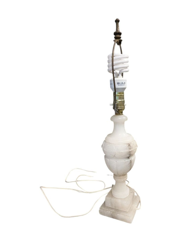Vintage 23" Carved Marble Classic Style Table Lamp