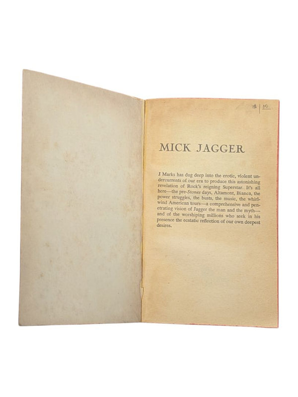 Vintage Paperback Mick Jagger by J. Marks Book