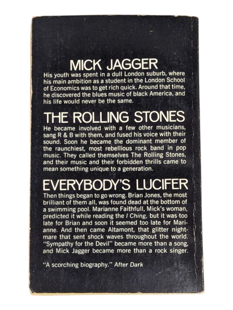 Vintage Paperback Mick Jagger: Everybody’s Lucifer Book