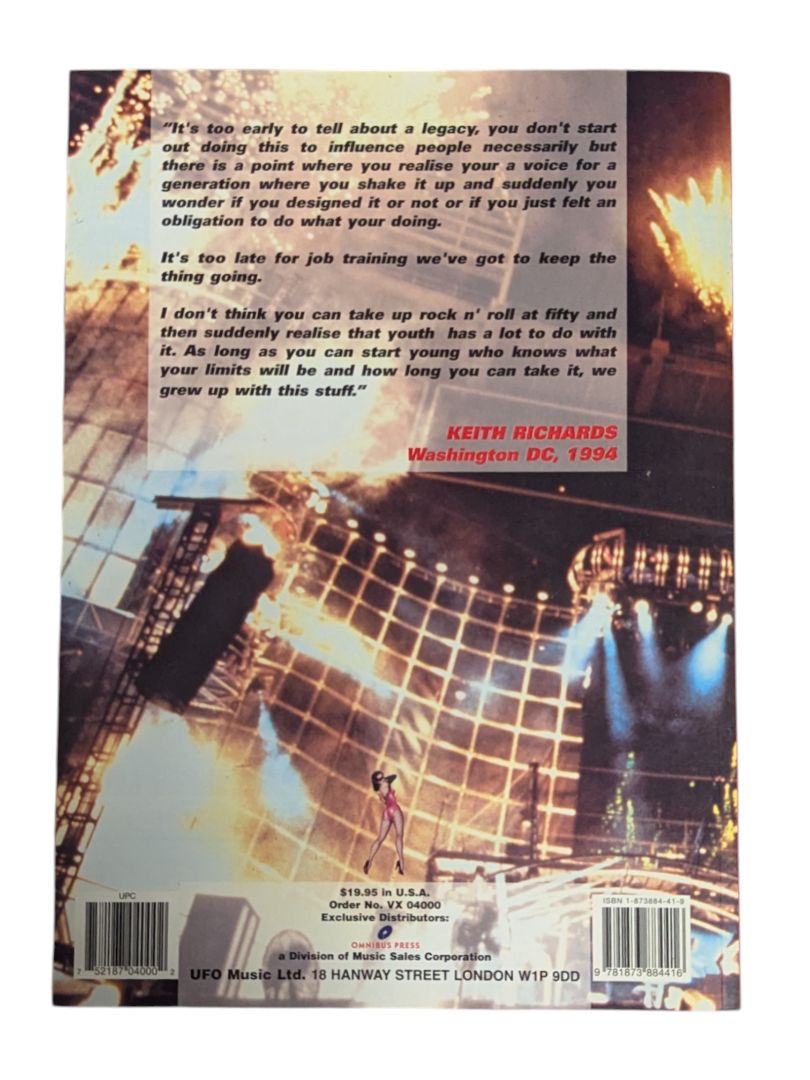 Rolling Stones Stripped UFO Music Ltd First Edition Softcover Book