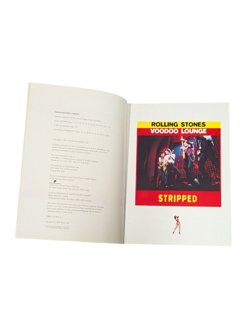 Rolling Stones Stripped UFO Music Ltd First Edition Softcover Book