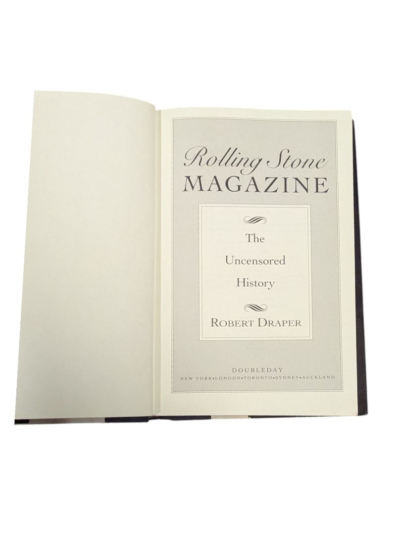 Rolling Stone Magazine: The Uncensored History Robert Draper First Edition Hardcover Book