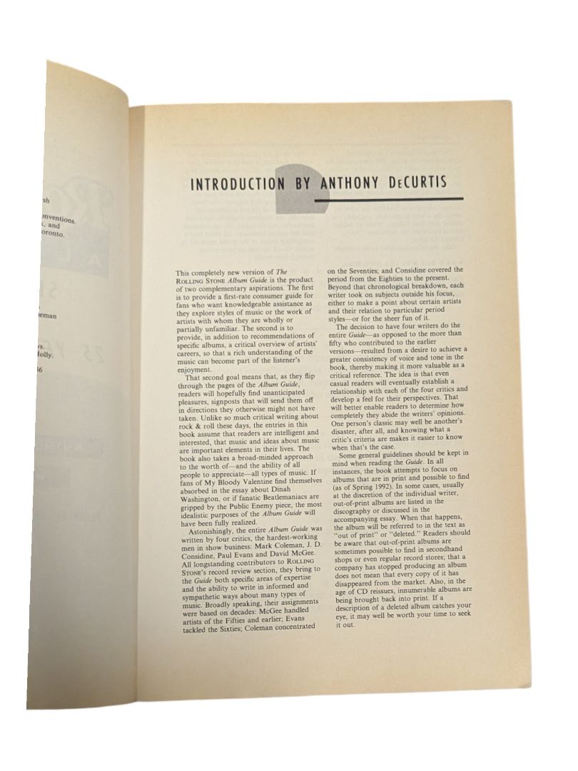 Rolling Stone Album Guide Softcover Book