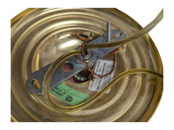 Vintage Brass Gold plated Italian 9 Candle Style Light Chandelier