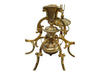 Vintage Brass Gold plated Italian 9 Candle Style Light Chandelier
