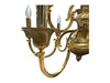 Vintage Brass Gold plated Italian 9 Candle Style Light Chandelier