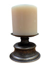 Set of 3 Decorative Pillar Candle Holders with Candles
