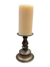 Set of 3 Decorative Pillar Candle Holders with Candles