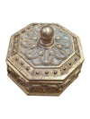 Ornate Octagonal Wood Trinket Box with Lid