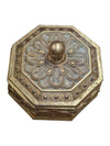 Ornate Octagonal Wood Trinket Box with Lid