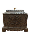 Decorative Rectangular Lidded Box with Ornate Relief Design